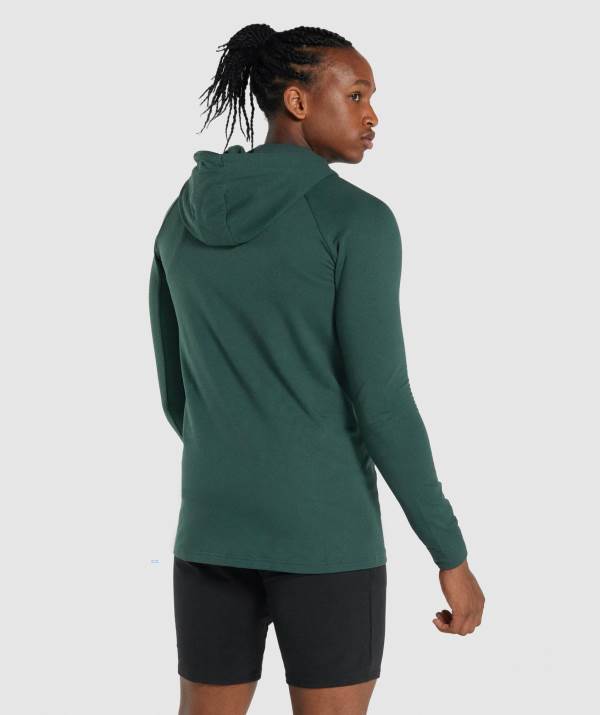 Panske Mikiny S Kapucňou Gymshark Critical 2.0 Zip Up Tmavo Zelene | ER1638052